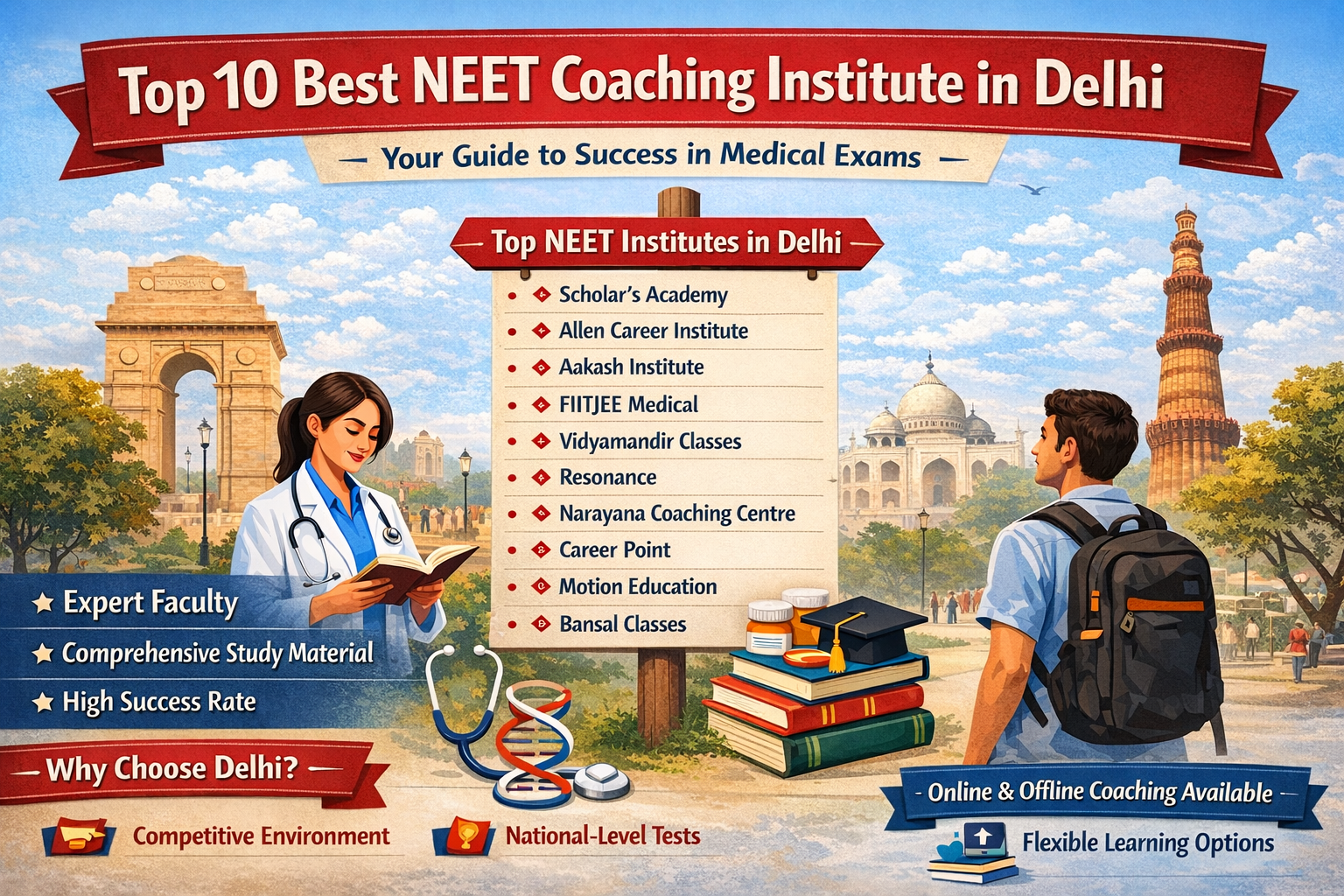 Top 10 Best NEET Coaching Institute in Delhi – A Detailed Guide for Medical Aspirants