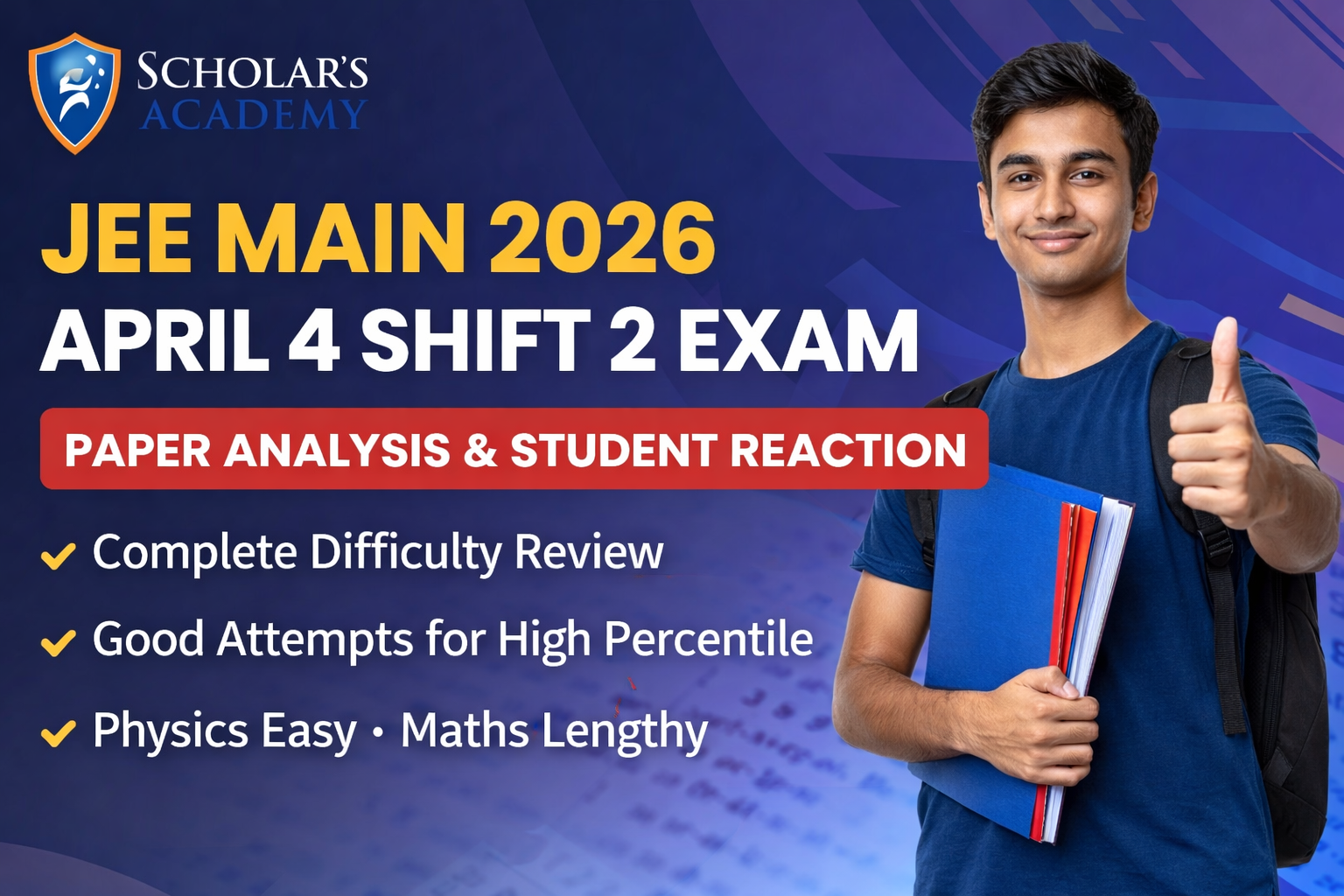 JEE Main 2026 April 4 Shift 2 Exam – Paper Analysis & Student Reaction