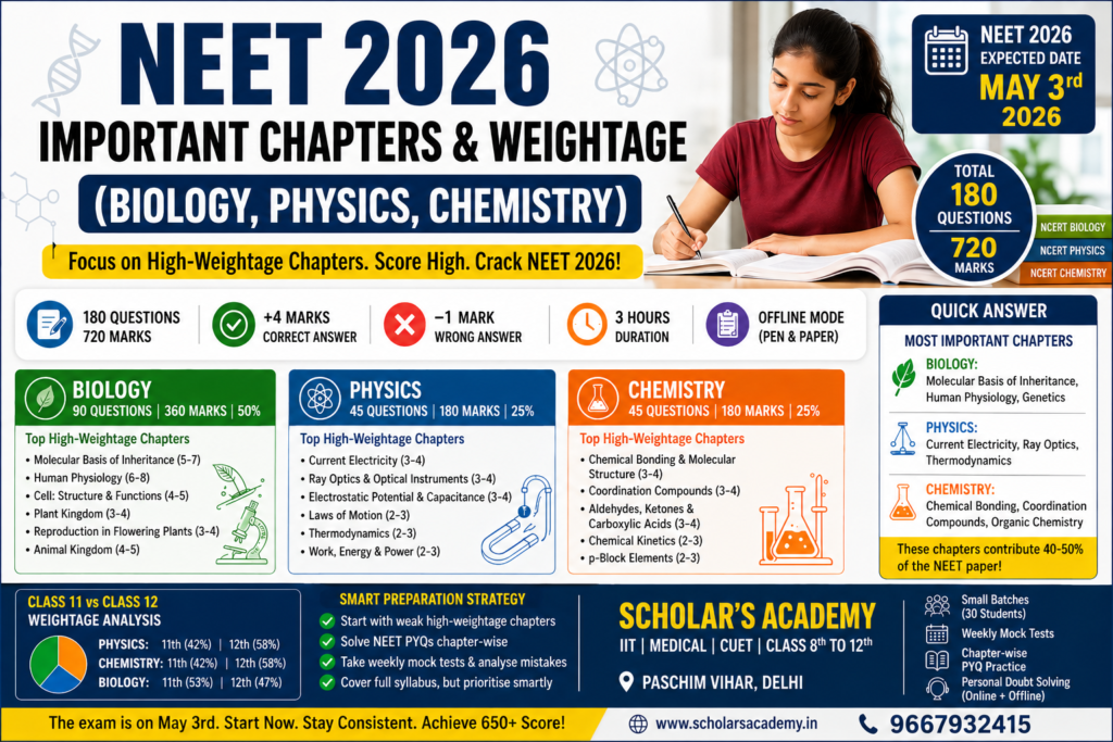 NEET 2026 Important Chapters & Chapter-Wise Weightage