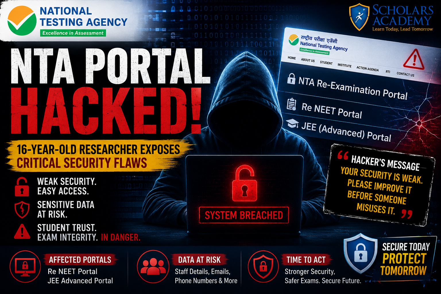 NTA portal hacked